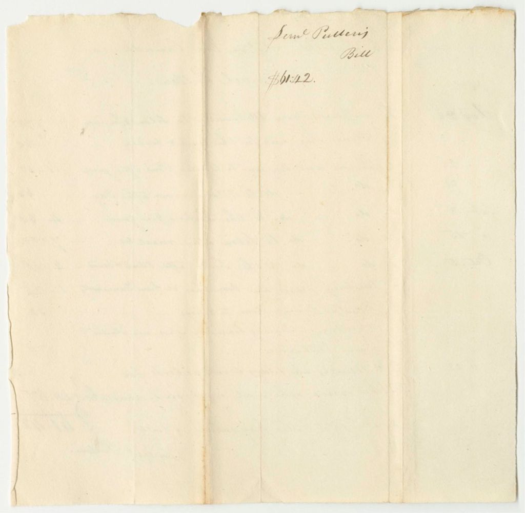 Miniature of Lemuel Pullen's Bill for Horse and Waggon from Waterville, Trucking, and Work as Cook on Canada Road, Paid by Abijah Smith