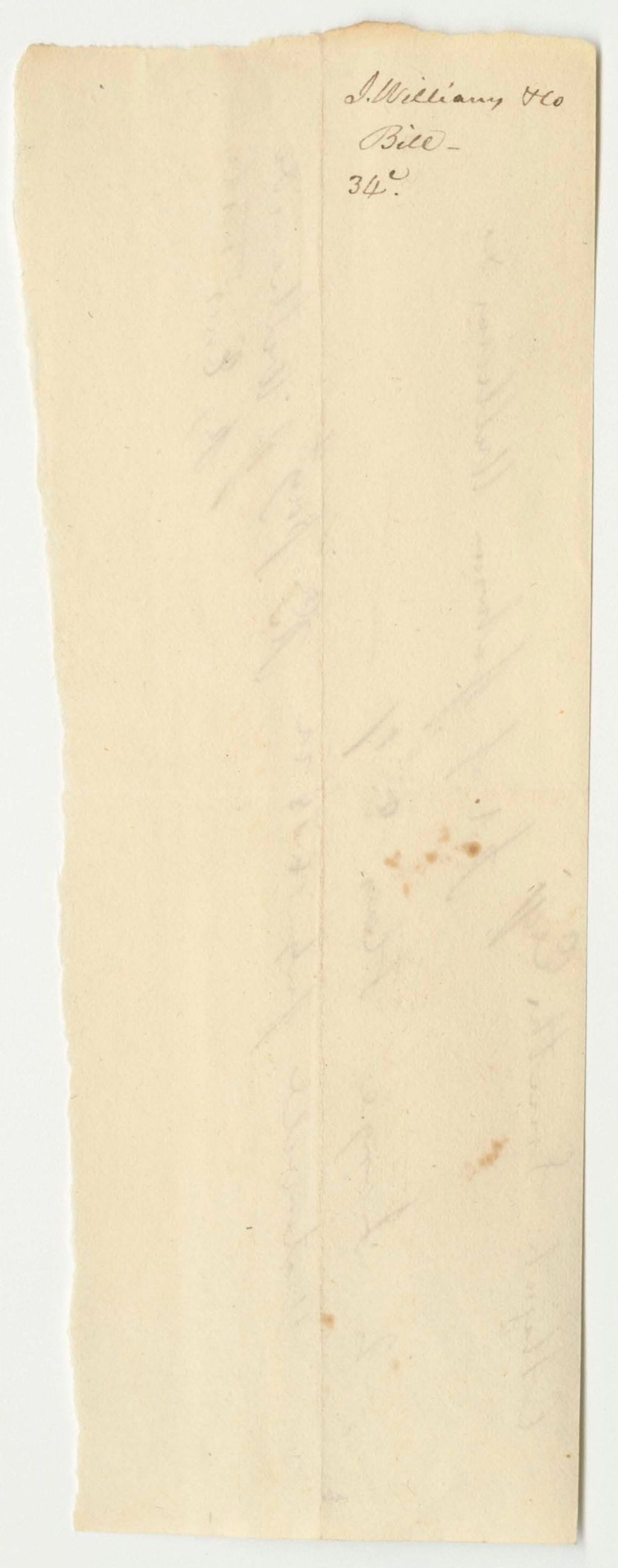 Miniature of Joshua Williams' Bill Paid by Abijah Smith