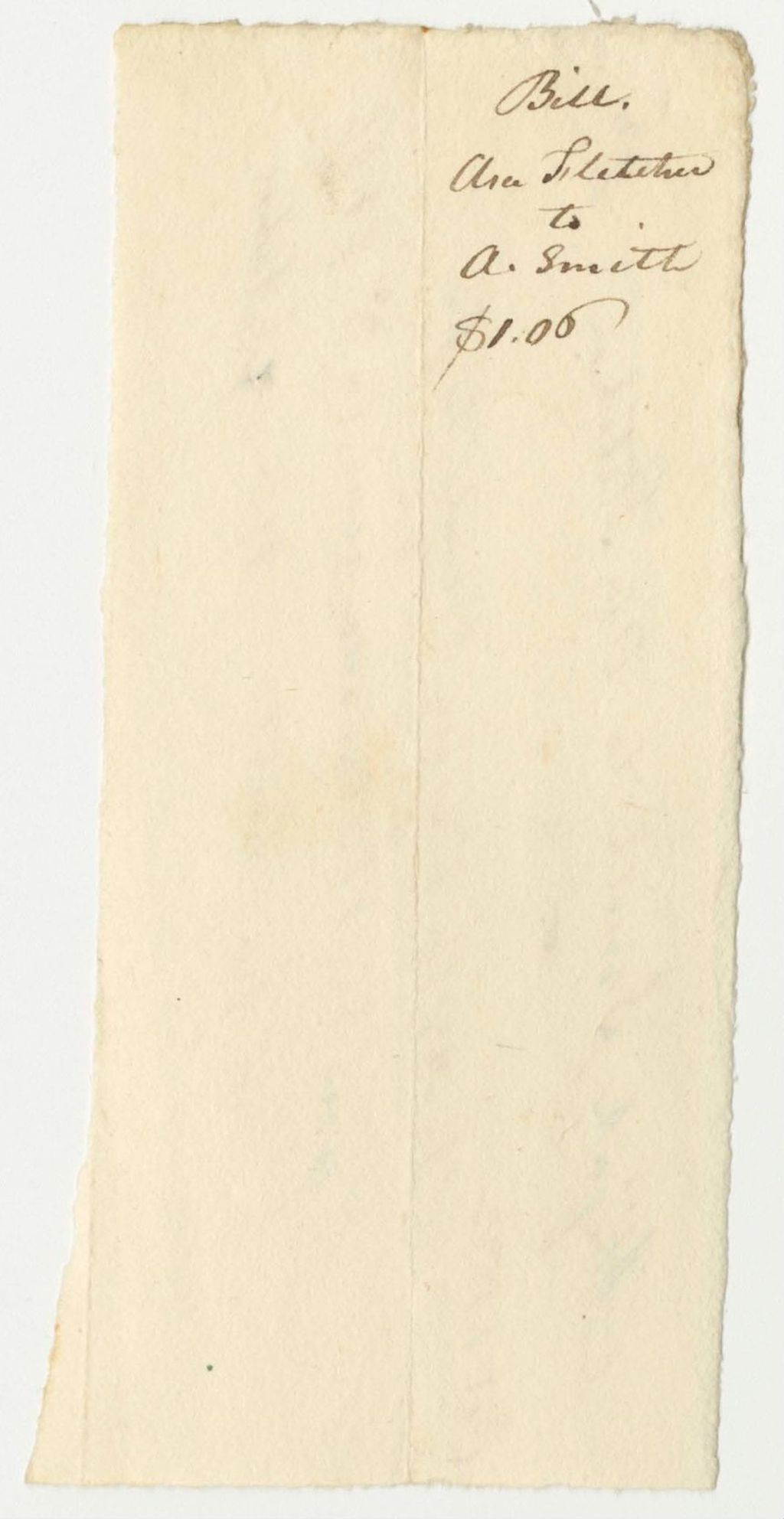 Miniature of Asa Fletcher's Bill for Meat To Be Used on the Canada Road, Paid by Abijah Smith