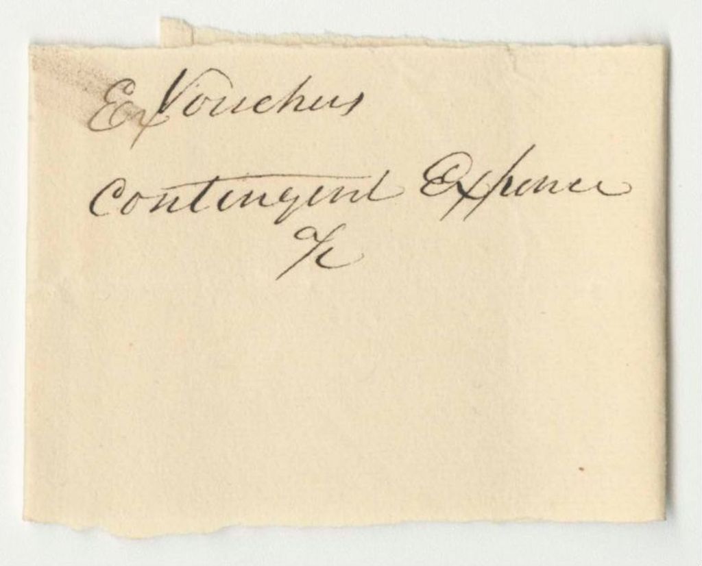 Miniature of Vouchers from the Account of Samuel G. Ladd, Adjutant General, on Contingent Expenses