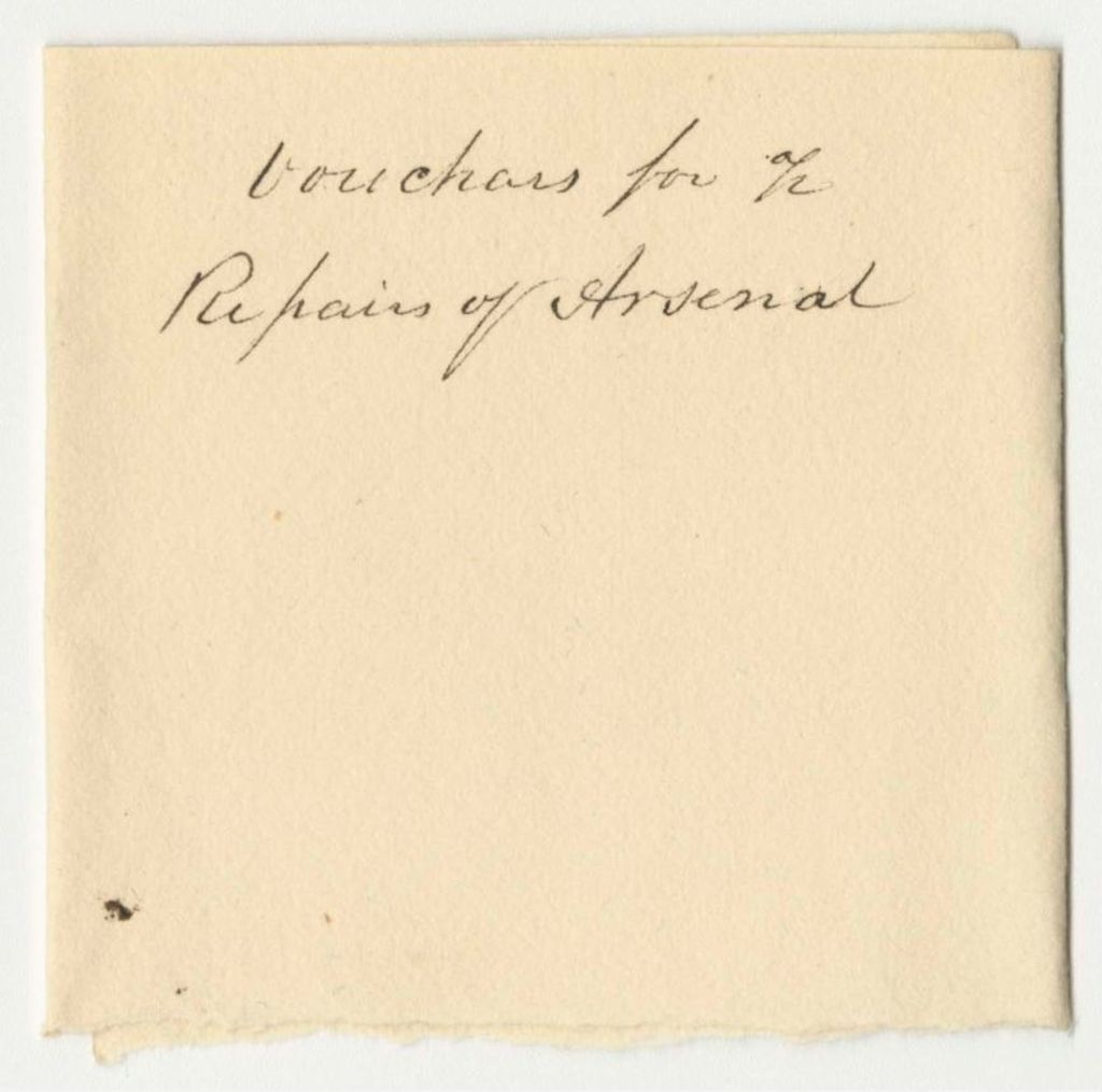 Miniature of Vouchers for the Account of Samuel G. Ladd, Adjutant General, Appropriation for Repairs of Artillery