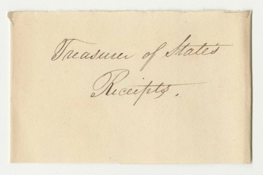 Miniature of Receipts from the Treasurer of Maine for Sale of Public Lands in 1832