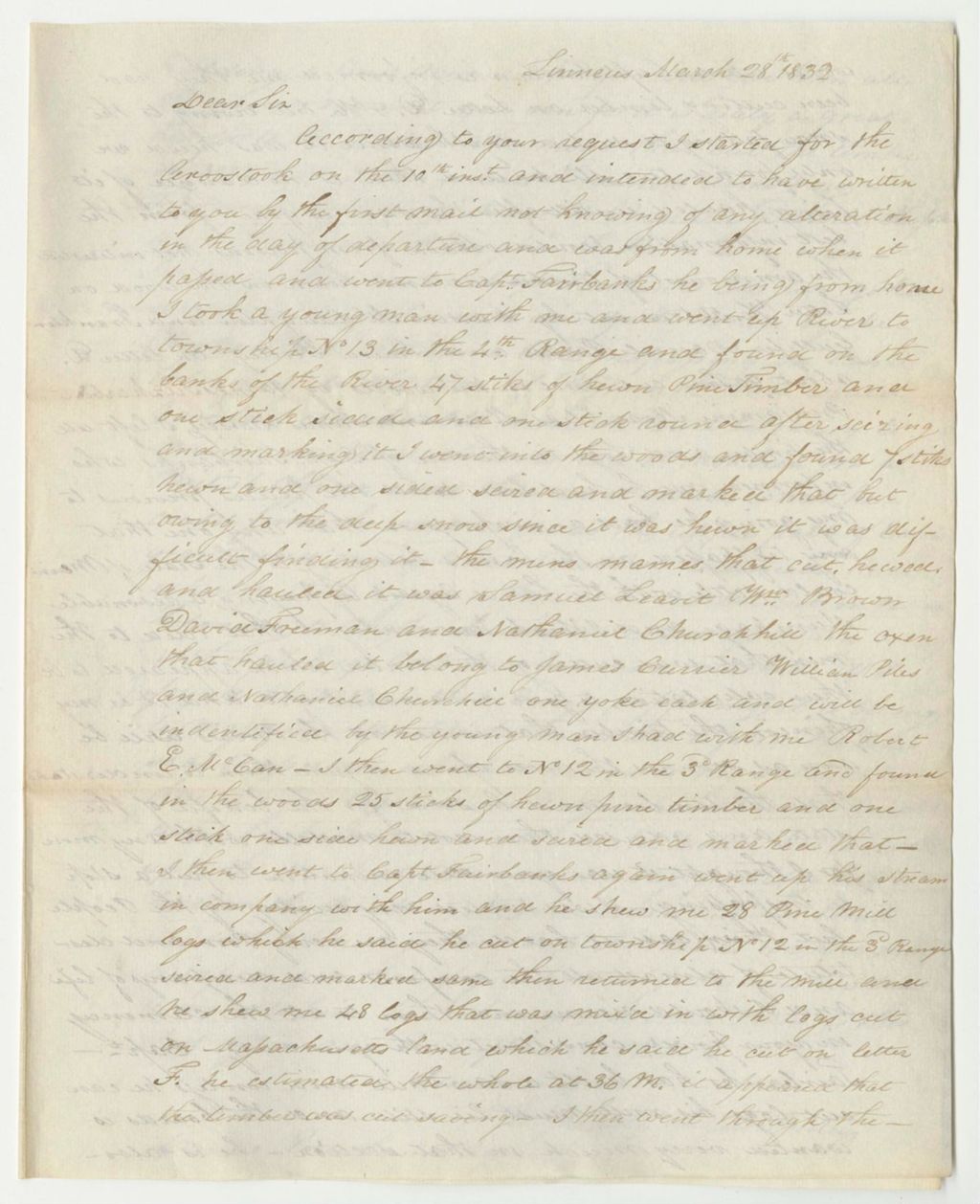 Miniature of Burley's Report on the Aroostook