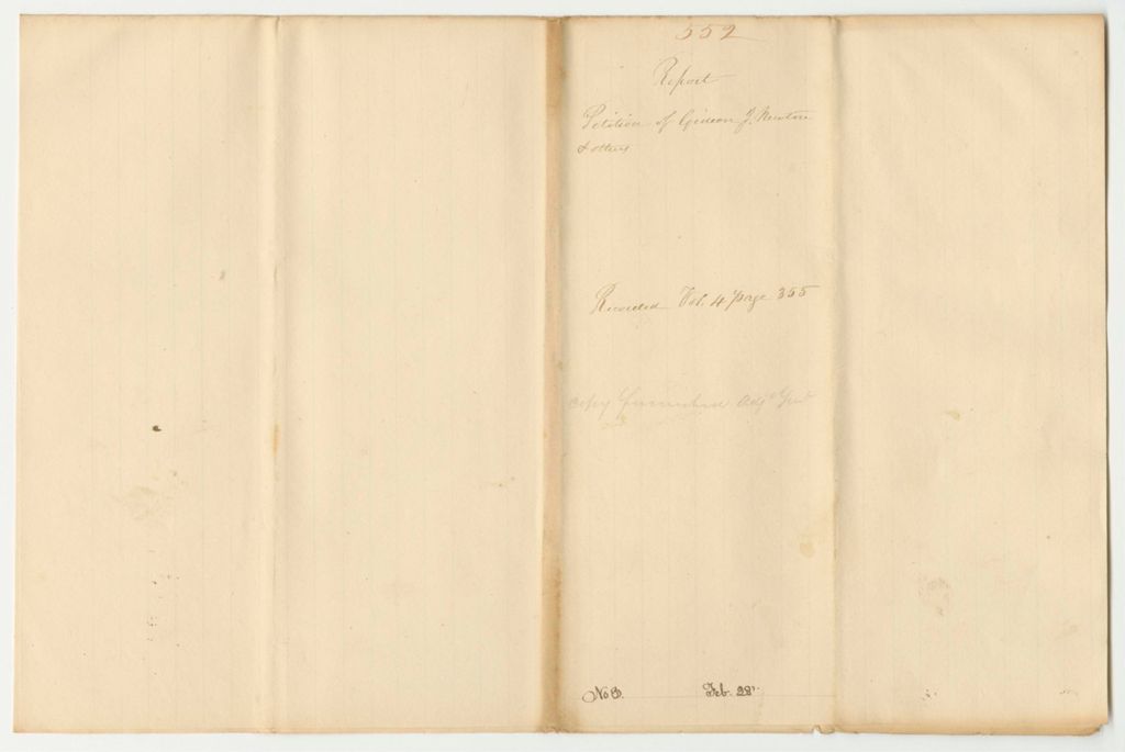 Miniature of Report 552: Report on the Petition of Gideon J. Newton and Others for a Company of Infantry in Argyle