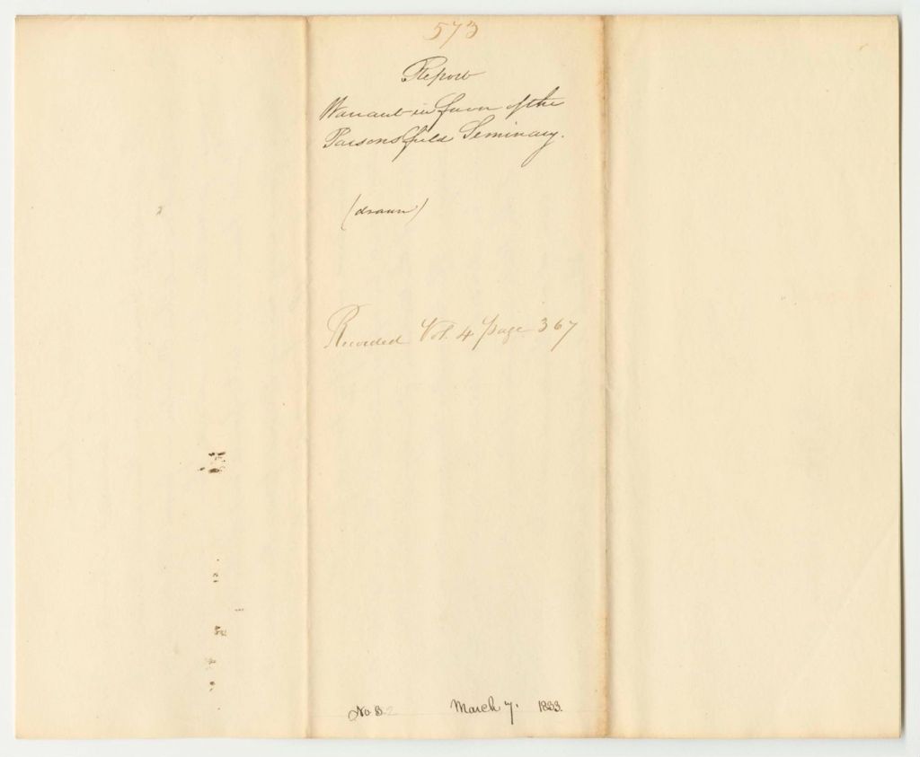 Miniature of Report 573: Warrant in Favor of the Parsonfield Academy