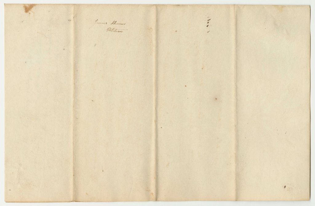 Miniature of Petition of James Shaw for a Pardon