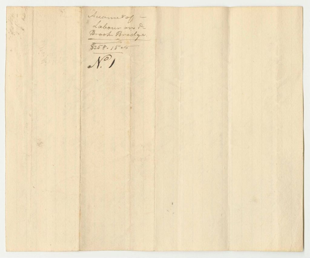 Miniature of Receipts from the Account of Jabez Bradbury, Agent of the Mattanawcook Road