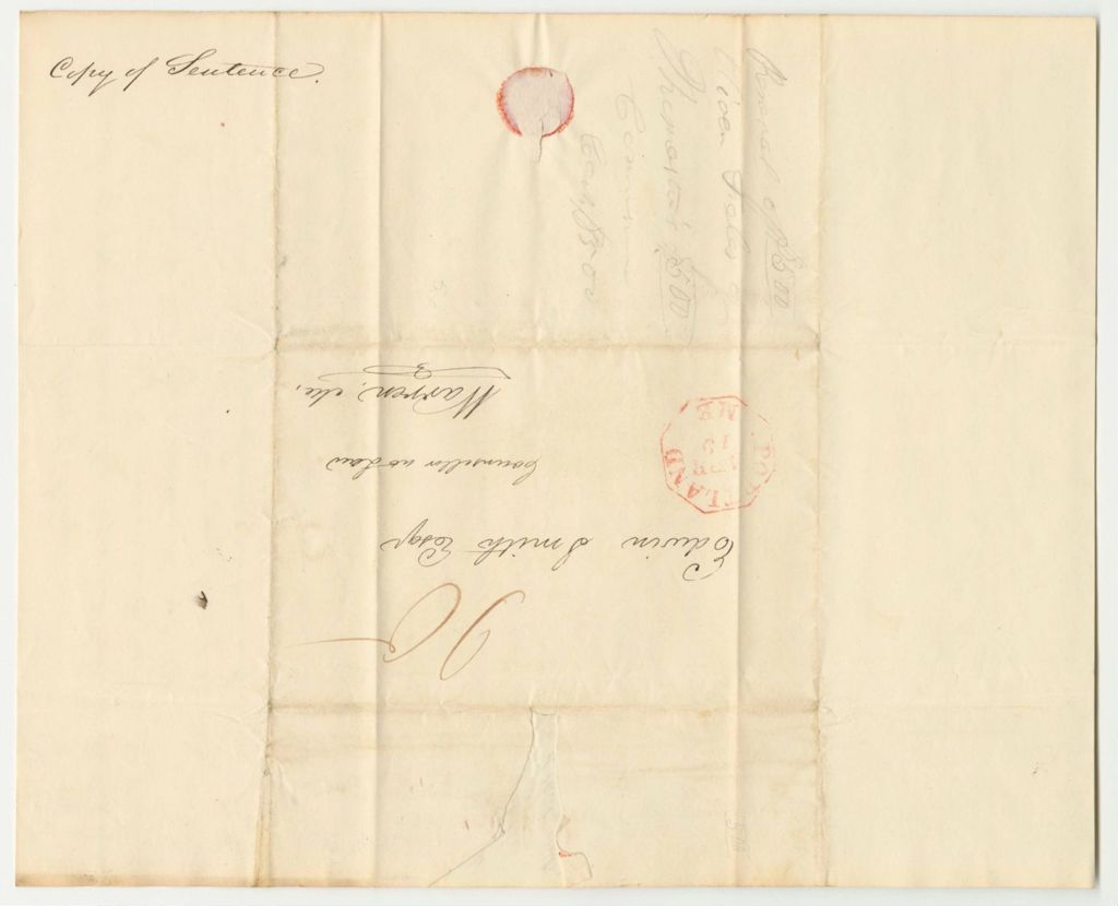 Miniature of Copy of Sentence Against Jonas Weatherbee and John Powers