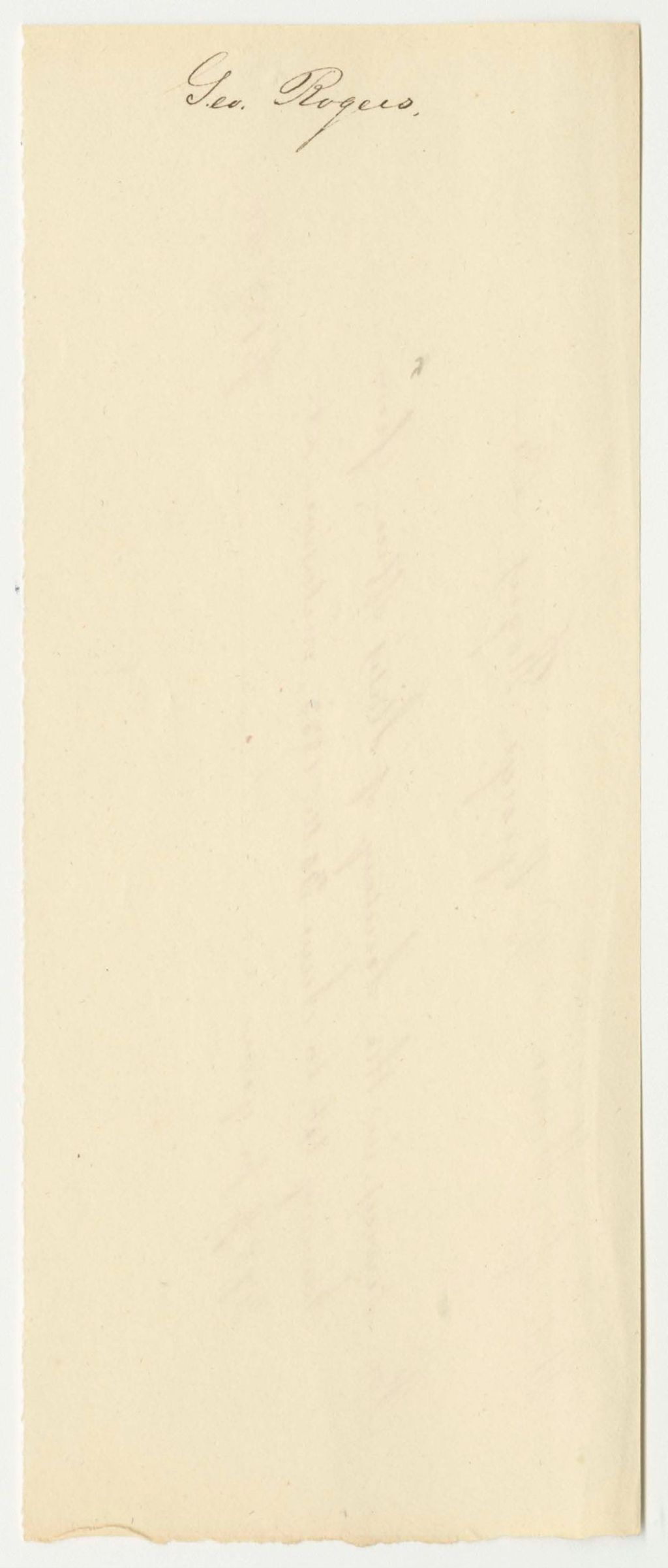 Miniature of Account of George Rogers, Clerk in the Secretary of State's Office