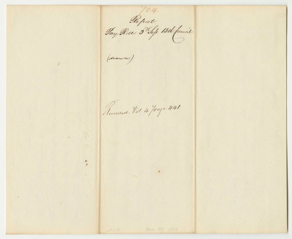 Miniature of Report 704: Report on the Payroll of the 3rd Session of the 13th Council, Ending July 3, 1833