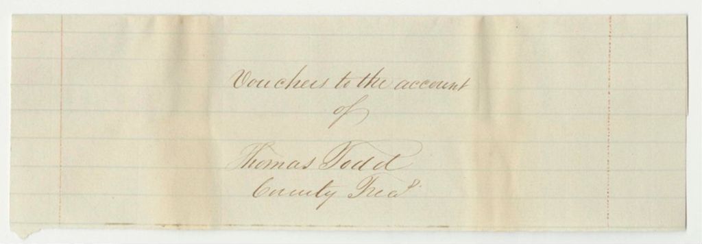 Miniature of Vouchers to the Account of Thomas Todd, Treasurer of Cumberland County: Bills of Cost at the Supreme Judicial Court in the November Term of 1833 and at the Court of Common Pleas in the October Term of 1833
