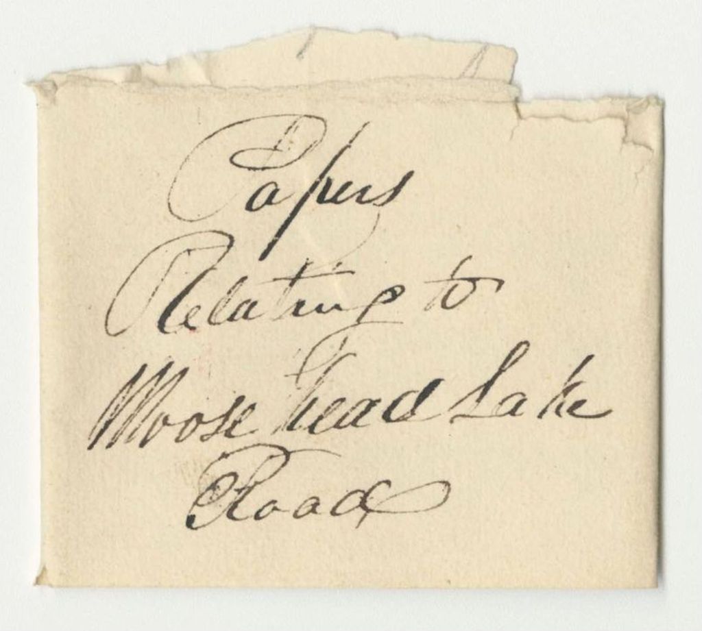 Miniature of Papers Relating to the Moosehead Lake Road