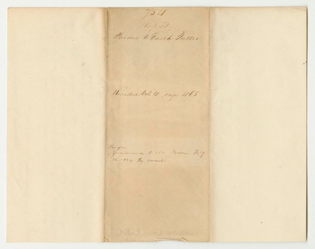 Miniature of Report 754: Report on a Pardon to Enoch Fuller