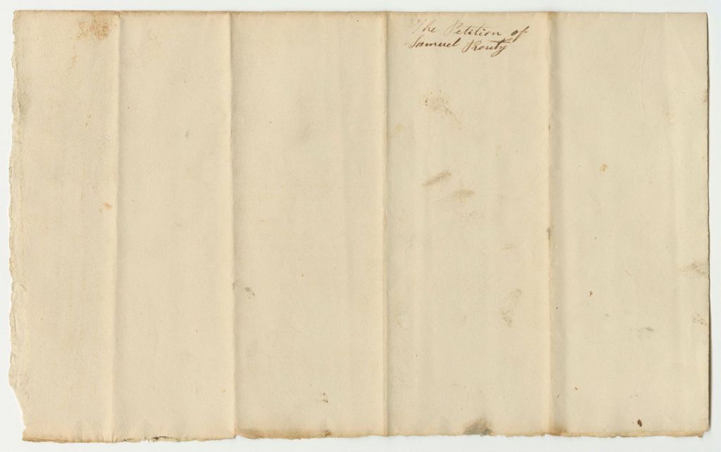 Miniature of Petition for the Pardon of Samuel Prouty