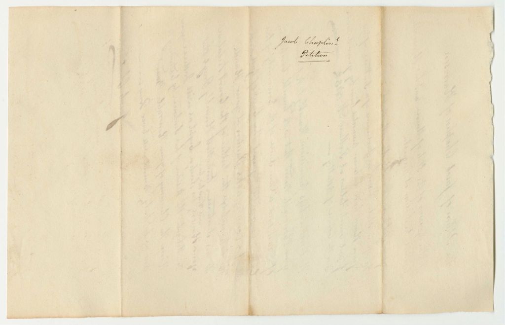 Miniature of Petition for the Pardon of Jacob Chaplin