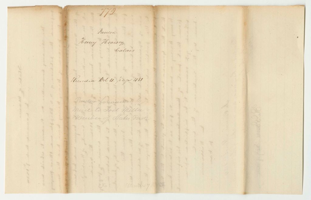 Miniature of Report 772: Report on the Pardon of Henry Hersey of Calais