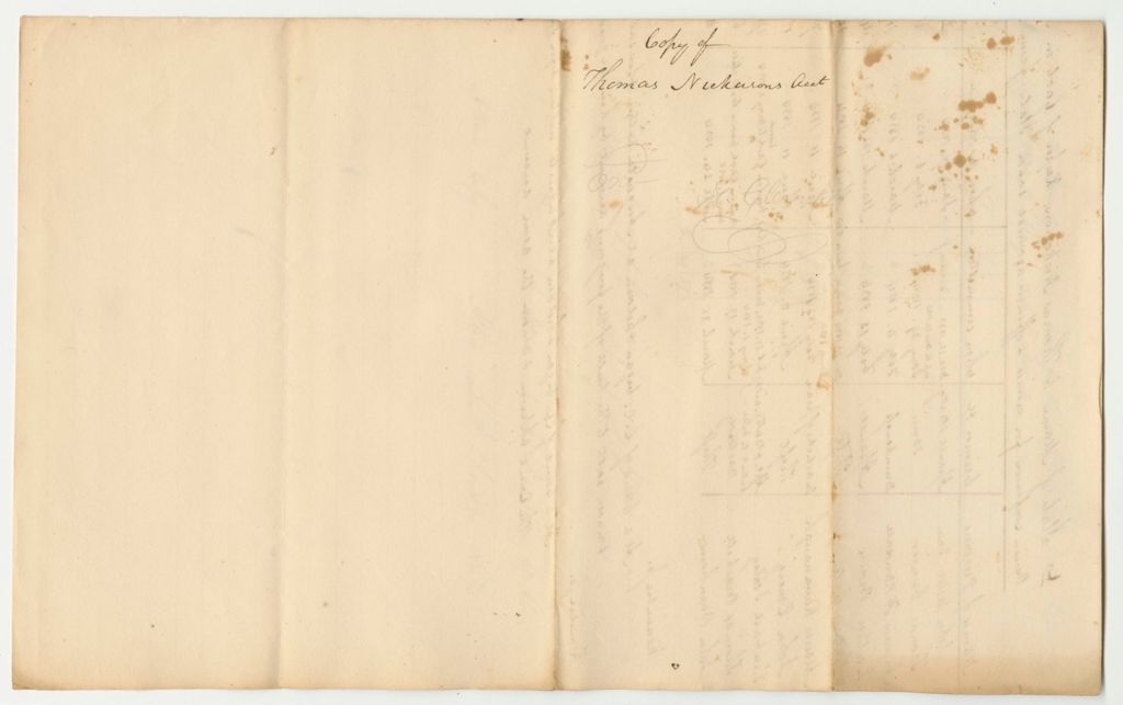 Miniature of Account of Thomas Nickerson, Keeper of the State's Gaol in Augusta in the County of Kennebec, for the Support of Prisoners Therein Confined on Charges or Conviction of Crimes and Offences Against the State from January 1st to May 1st 1834