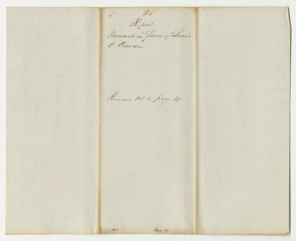 Miniature of Report 25: Warrant in Favor of Lewis O. Cowan for Performing the Duties of Adjutant General