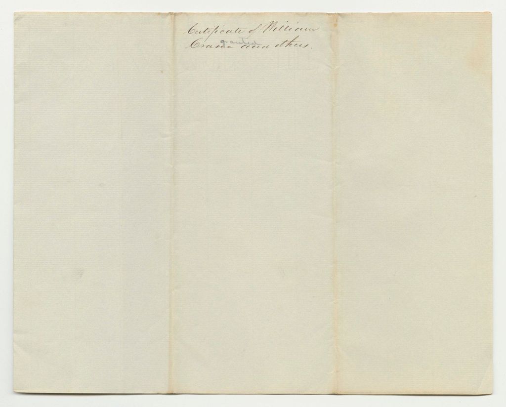 Miniature of Certificate of William Crane, and Others, of the Character of John Bennett