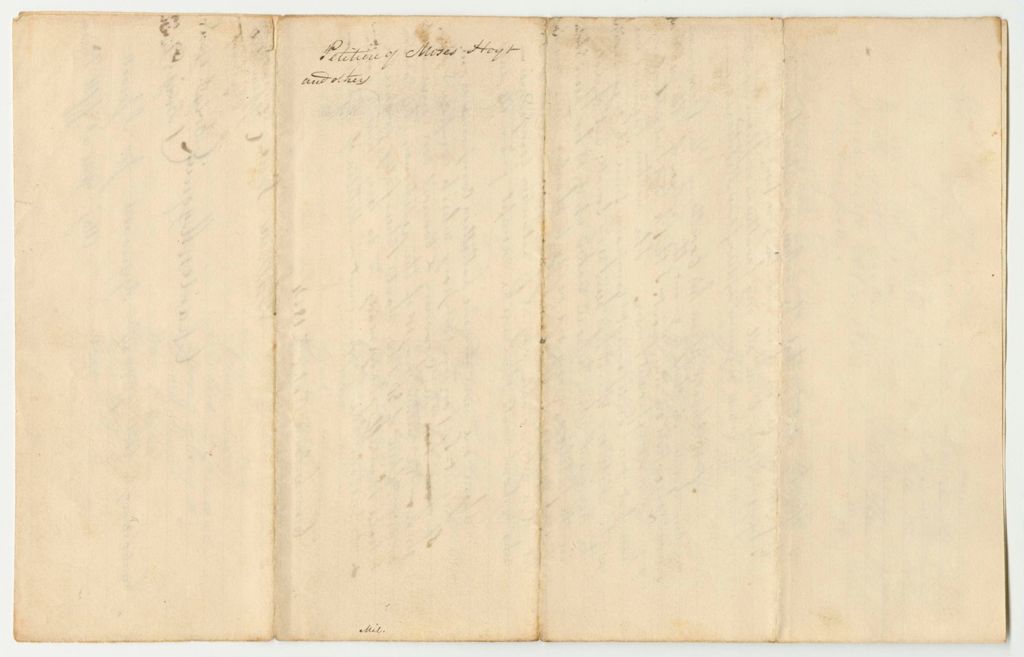 Miniature of Petition of Moses Hoyt and Others for the Organization of a Company of Light Infantry in Freeport