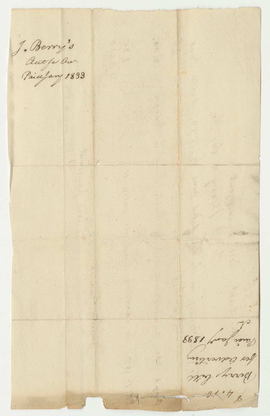 Miniature of Receipts from the Account of the Estate of D. Rose, Late Land Agent