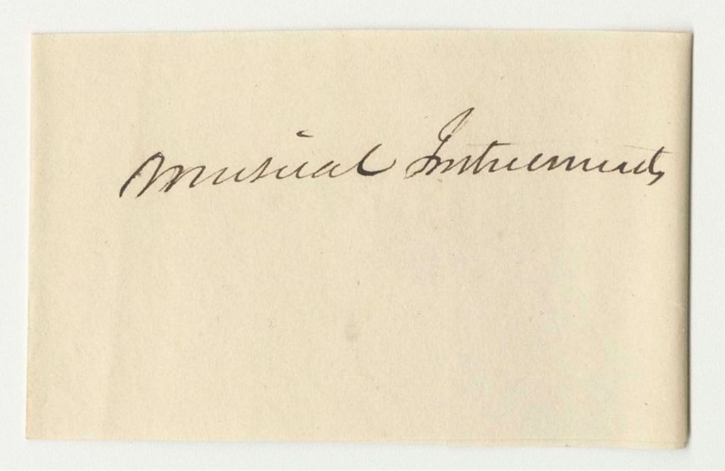 Miniature of Receipts from the Account of A.B. Thompson, Adjutant General, for Musical Instruments