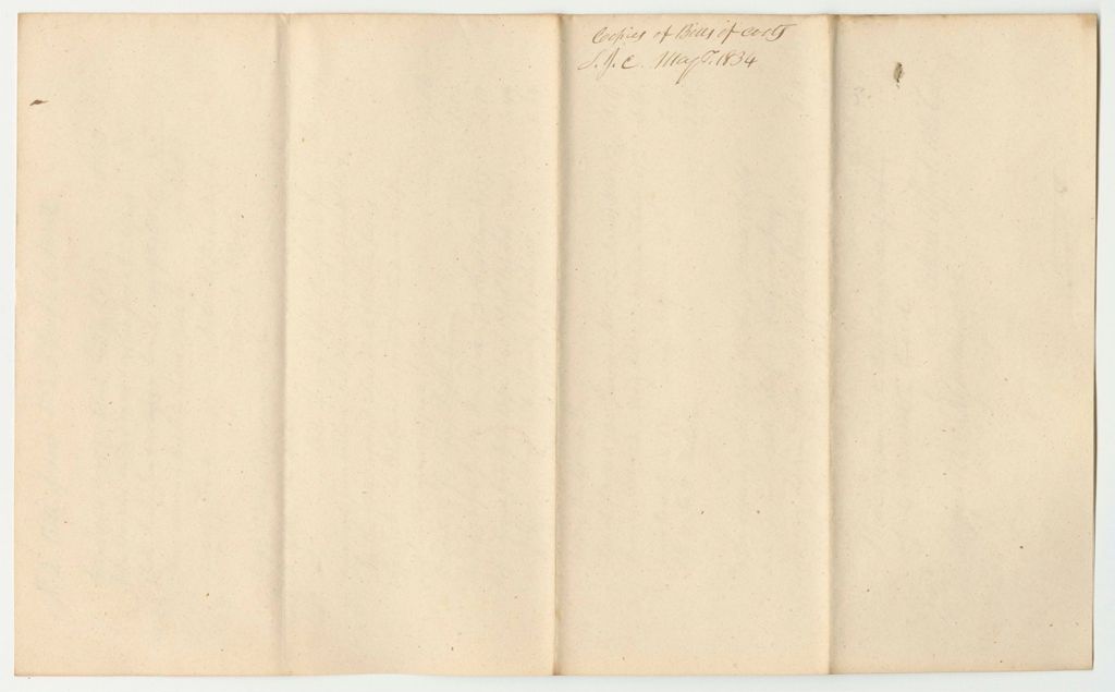 Miniature of Bills of Costs in Criminal Prosecution at the Supreme Judicial Court of Oxford County, May Term 1834