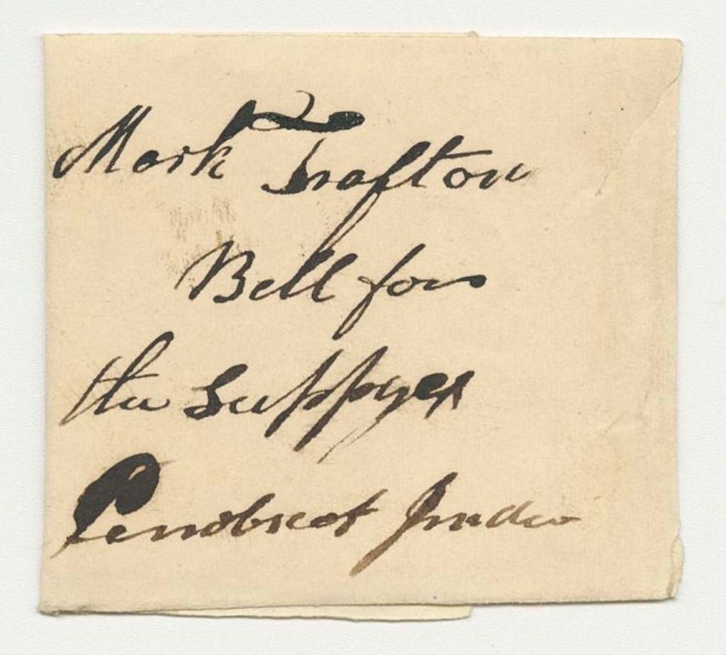 Miniature of Receipts from the Penobscot Tribe of Indians Account with Mark Trafton, Agent, for 1834
