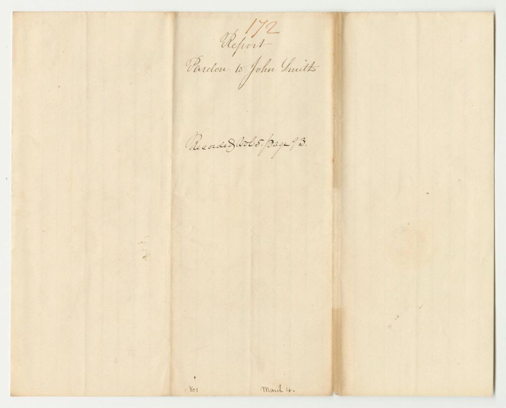Miniature of Report 172: Report on a Pardon to John Smith