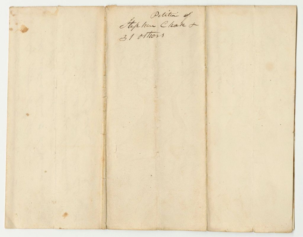 Miniature of Petition of Stephen Chase and 31 Others, Citizens of Waldo, for the Pardon of Nathan Farwell