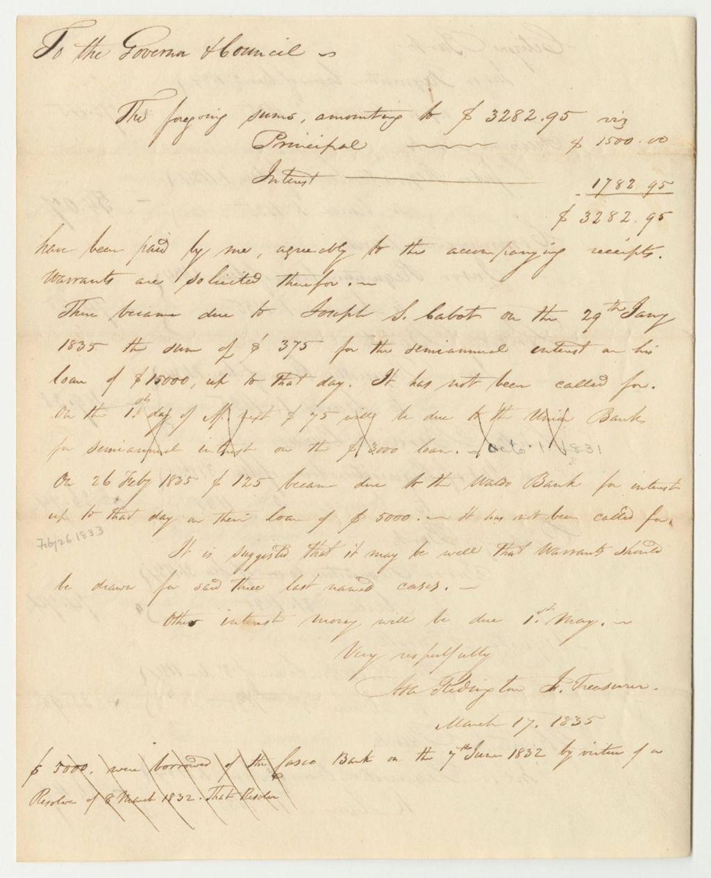 Miniature of Receipts of Principal and Interest for Various Banks