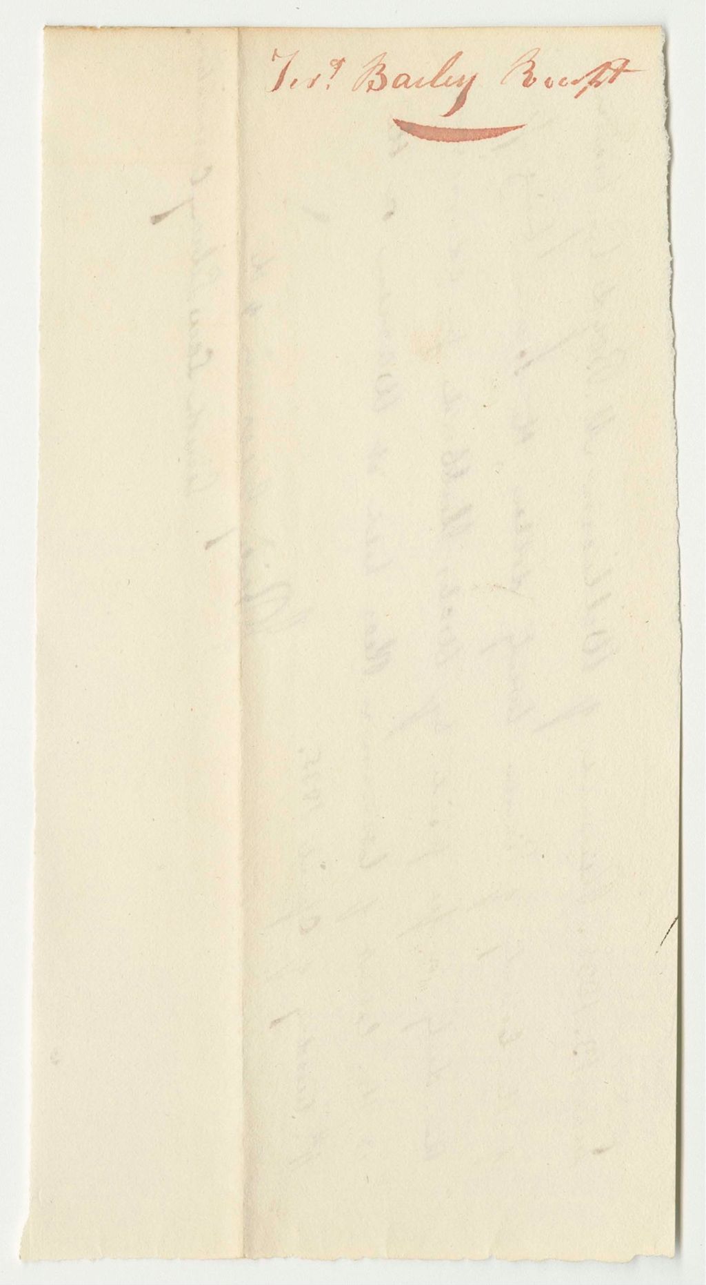Miniature of Jeremiah Bailey's Receipt for Wales Hubbard's Admission Fee to Practice Law at the Court of Common Pleas in Lincoln County