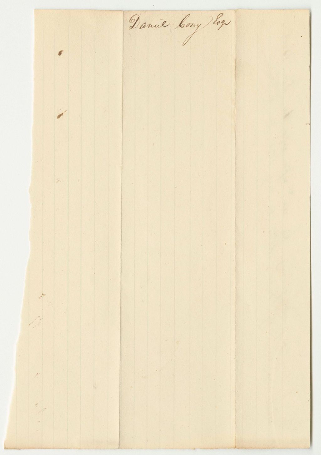 Miniature of Note on Daniel Cony's Loan to the State