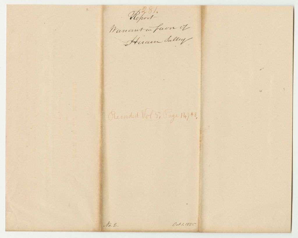 Miniature of Report 281: Warrant in Favor of Isaac Salley, for Taking Jacob Salley to Boston for an Operation on His Eye