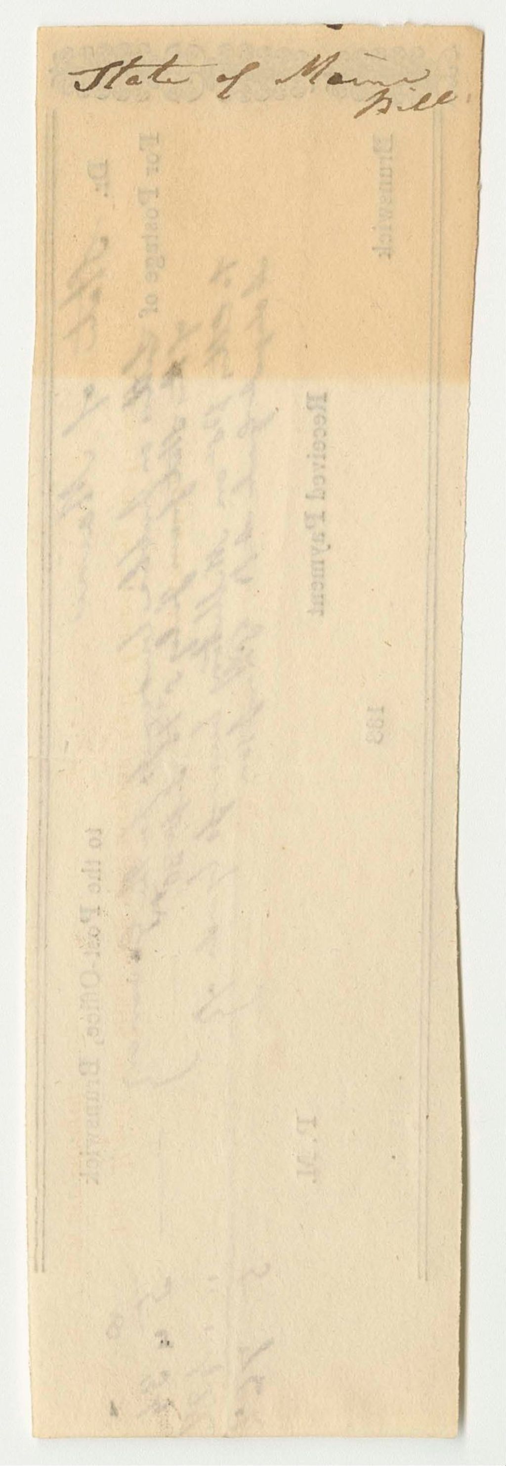 Miniature of Joseph McLellan's Receipts as Postmaster of Brunswick