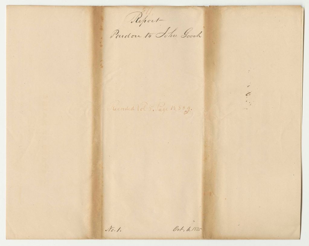 Miniature of Report 311: Report on a Pardon to John Gooch of Alexander