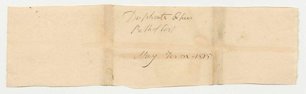 Miniature of Bills of Cost at the Court of Common Pleas in York County, May Term 1835