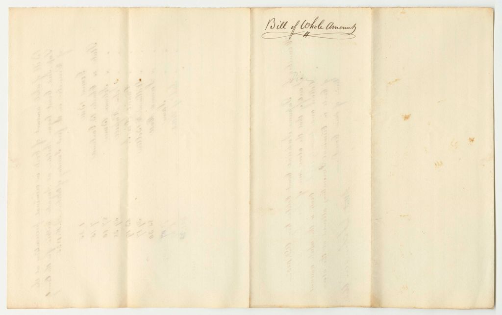 Miniature of Bill of Whole Amount of Costs in Criminal Prosecutions at the Supreme Judicial Court Begun and Holden at Augusta Within and for the County of Kennebec, October Term 1835