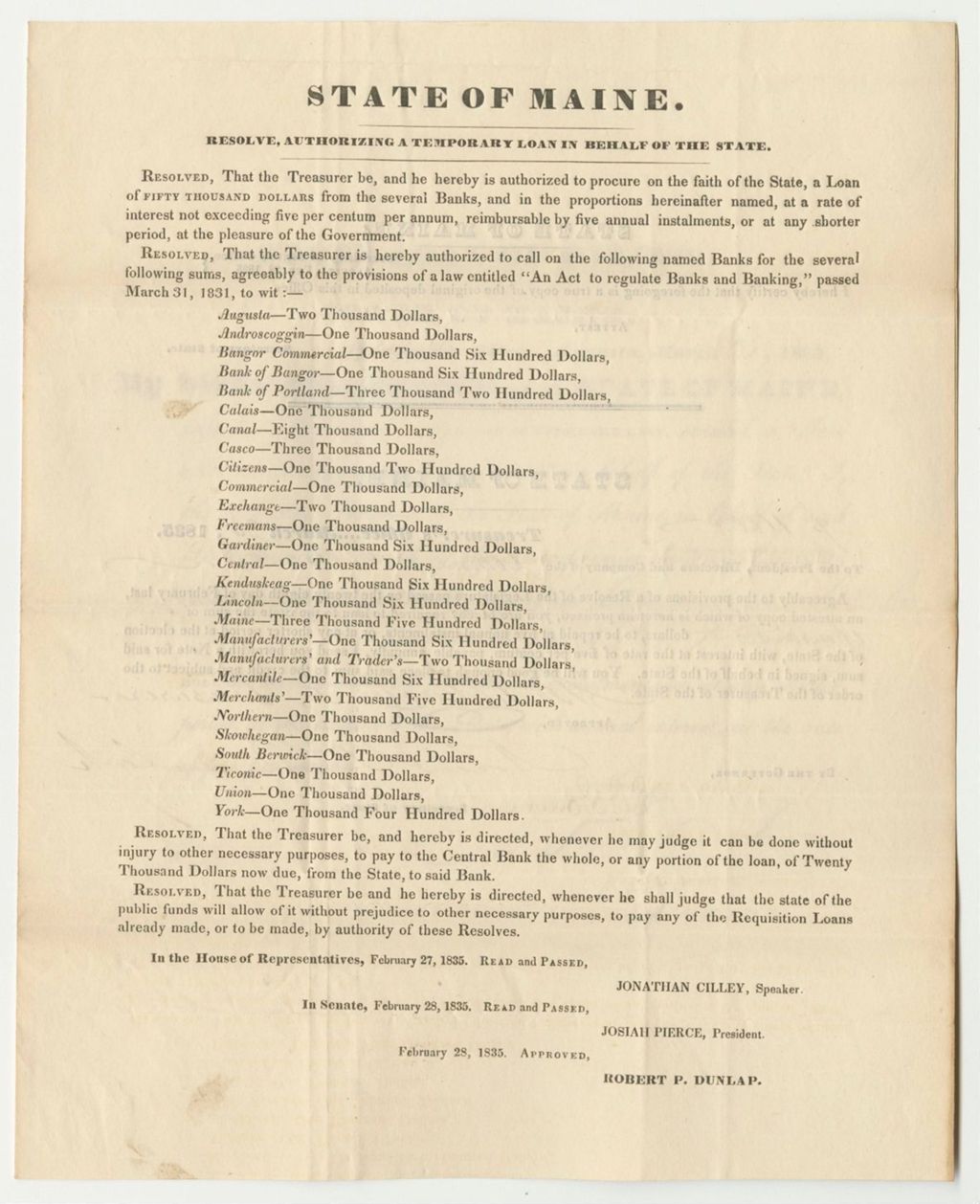 Miniature of State Loan to the Commercial Bank