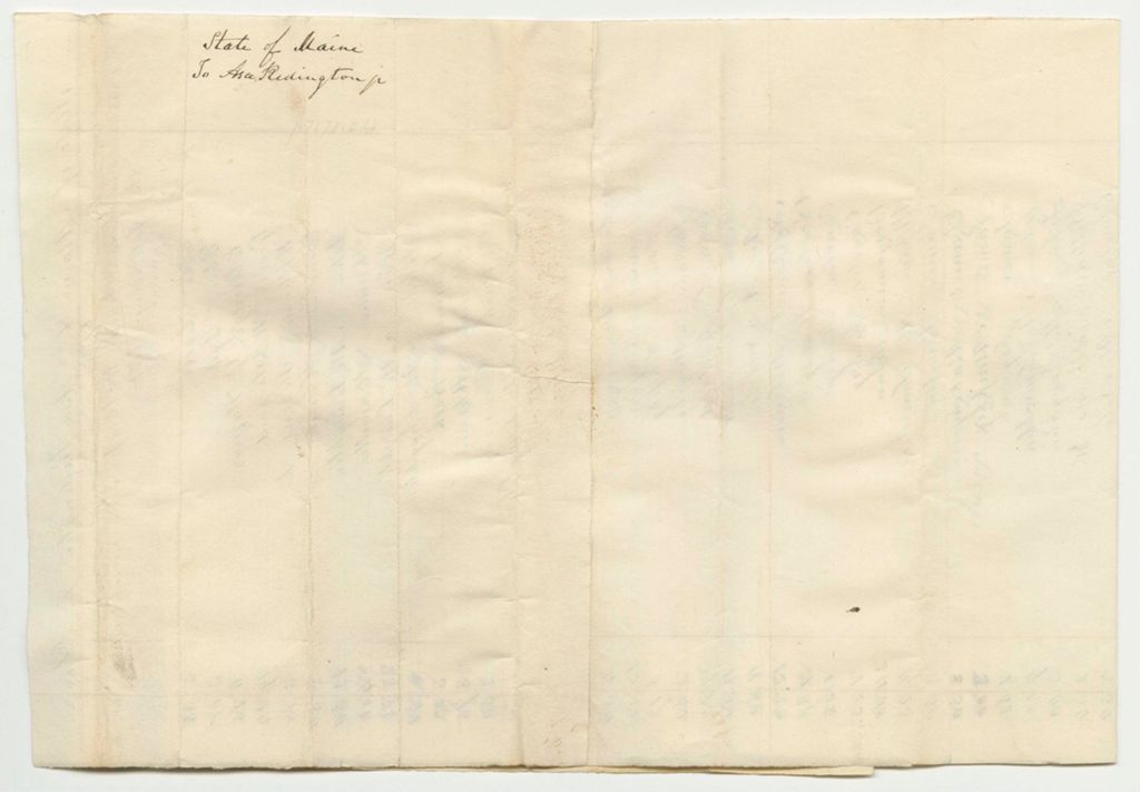 Miniature of Account of Asa Redington Jr., State Treasurer, for the Contingent Fund