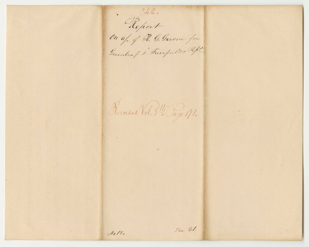 Miniature of Report 342: Report on the Account of Roscoe G. Greene, Late Secretary of State for Copies of Fairfields and Greenleaf's Reports