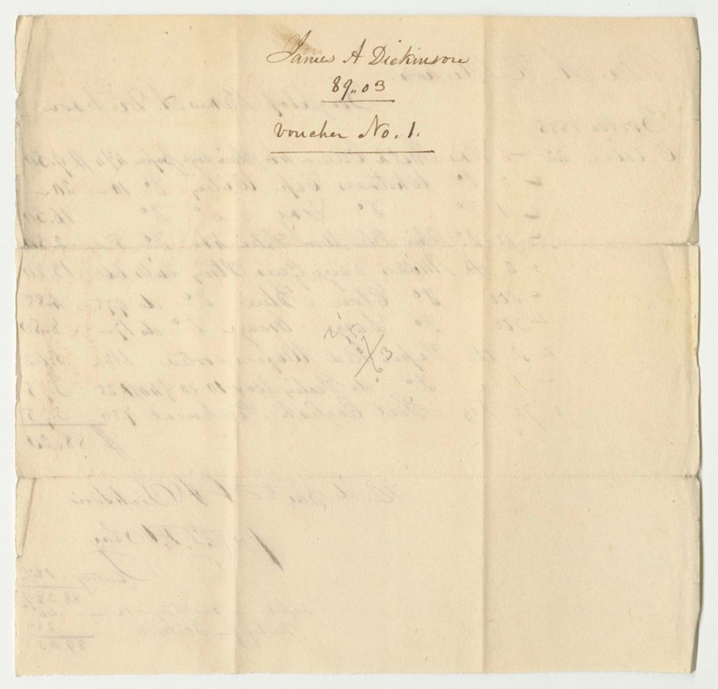 Miniature of Receipts from the Account of Asaph P. Nichols, Secretary of State