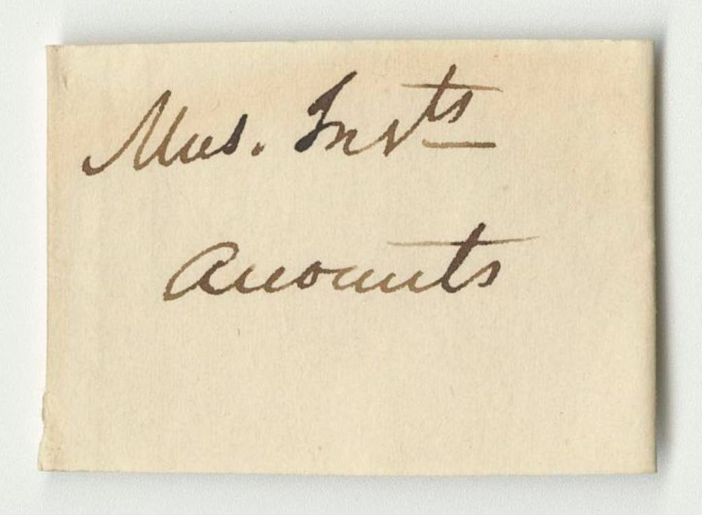 Miniature of Receipts from the Account of Abner B. Thompson, Adjutant General, for Musical Instruments