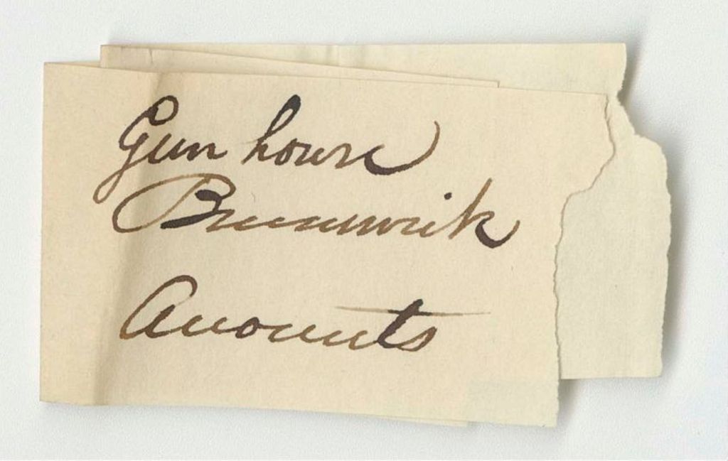 Miniature of Receipts from the Account of Abner B. Thompson, Adjutant General, for the Brunswick Gun House
