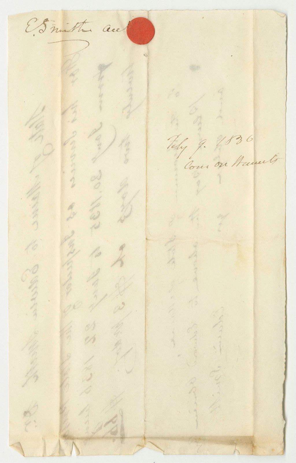 Miniature of Edwin Smith's Bill for Services as Inspector of the State Prison