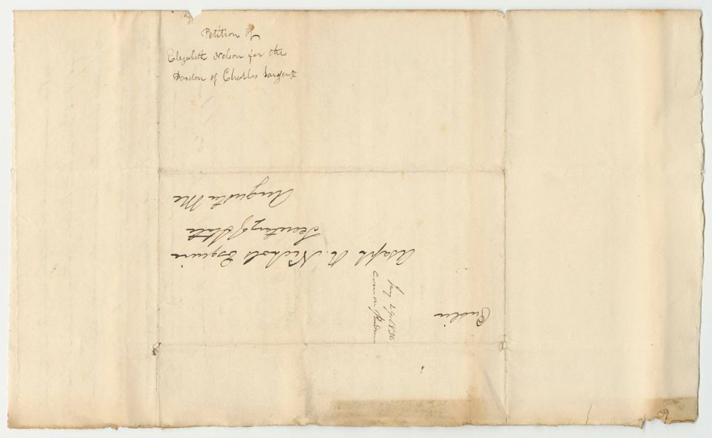 Miniature of Petition of Elizabeth Nelson for the Pardon of Charles Sargent