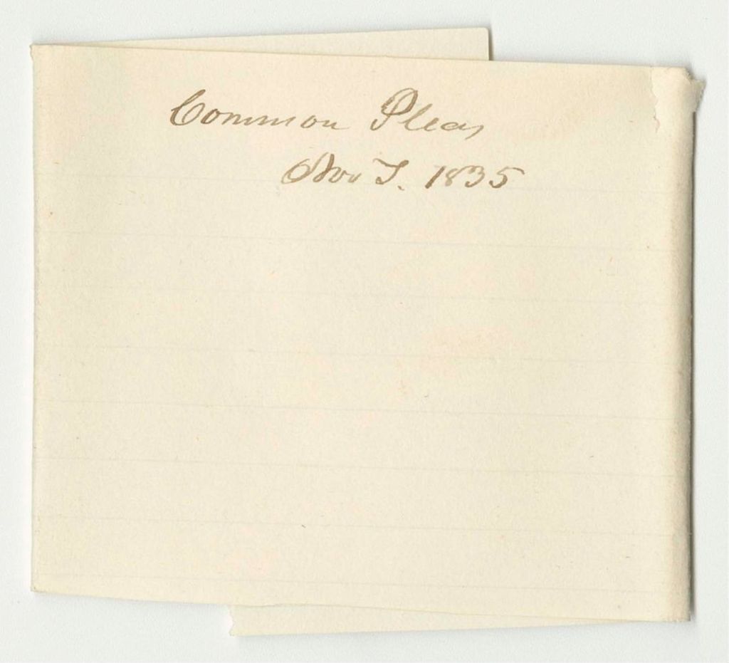 Miniature of Bills of Cost at the Court of Common Pleas in Waldo County, November Term 1835