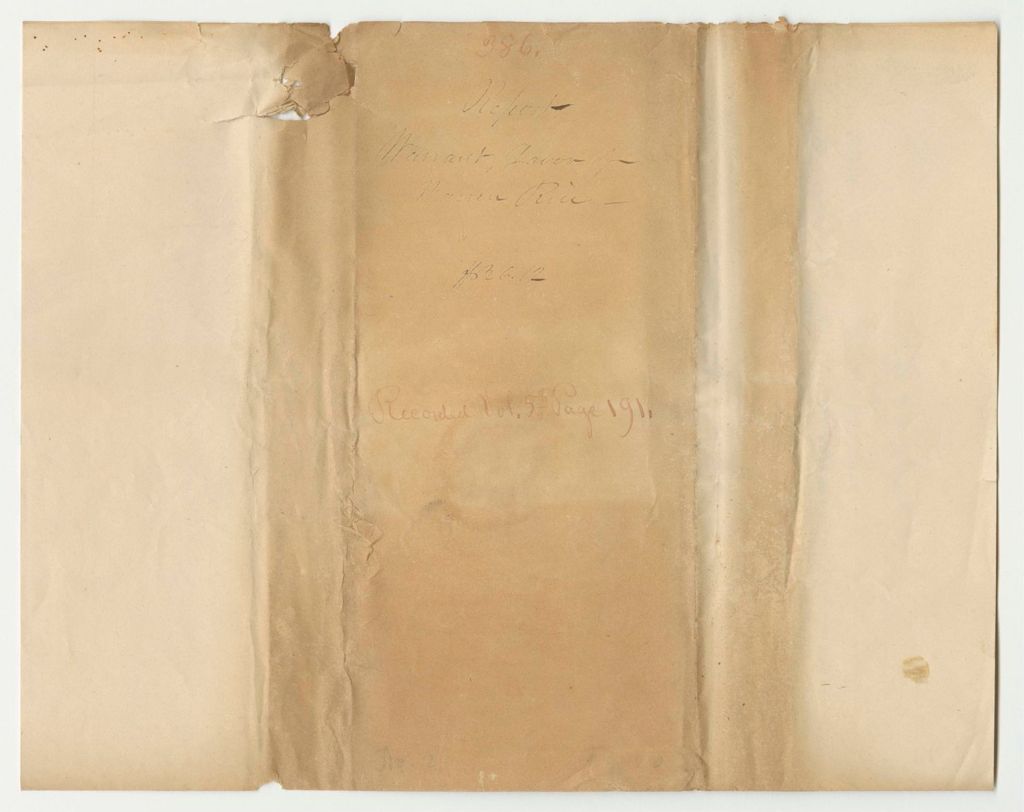 Miniature of Report 386: Warrant in Favor of Warren Rice, School Commissioner of Lincoln