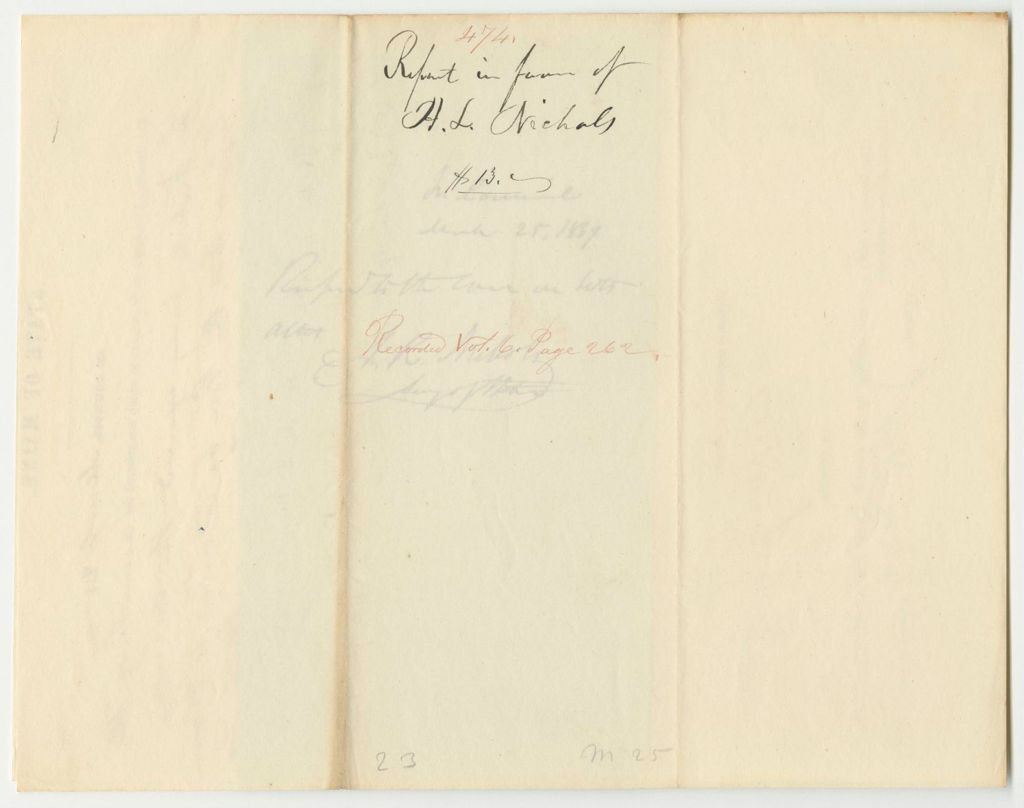 Miniature of Report 474: Warrant in Favor of H. L. Nichols