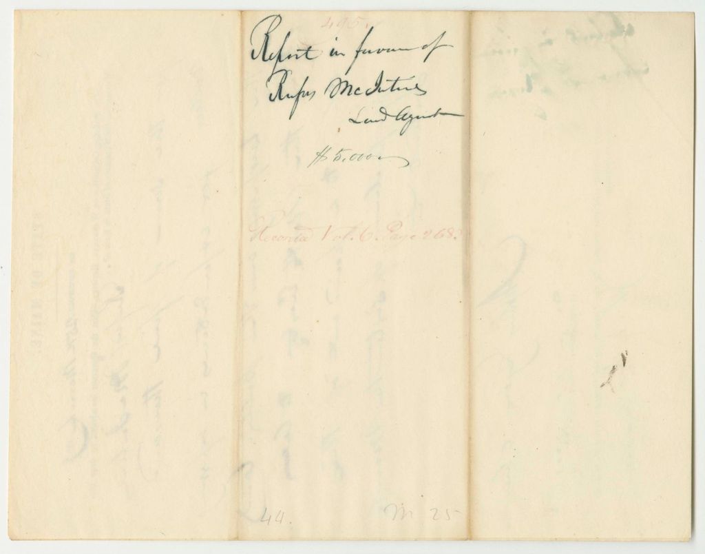 Miniature of Report 495: Warrant in Favor of Rufus McIntire, Land Agent, for Repressing Trespass on the Public Lands